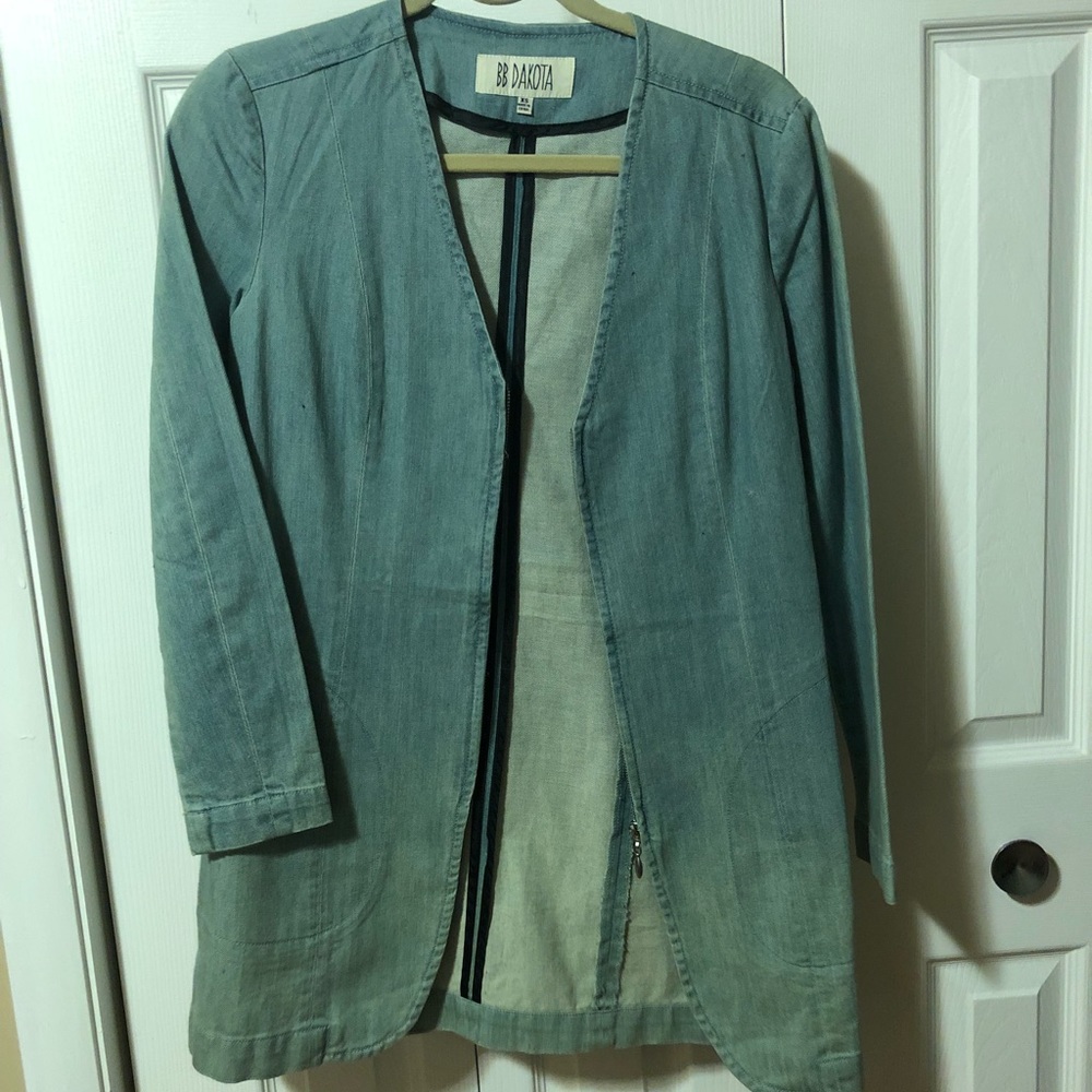 NWT BBDakota Chambray Denim Jacket Sz XS